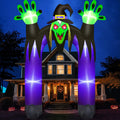 Danxilu 10FT Tall Halloween Inflatables Witch Archway Outdoor Decorations / Scary Blow Up Yard Decoration
