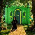 8.8ft Green Inflatable Emerald Castle with Yellow Road for Halloween / Halloween Party Blow up, Wizard Part
