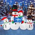 BRDJade 8FT Long Christmas Inflatables Snowman Outdoor Decorations, Christmas Blow Up Snowman Family