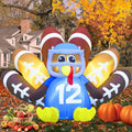 Gardwin 8FT Long Thanksgiving Inflatables Turkey Decorations,Blow up Turkey Inflatable with Built-in Led